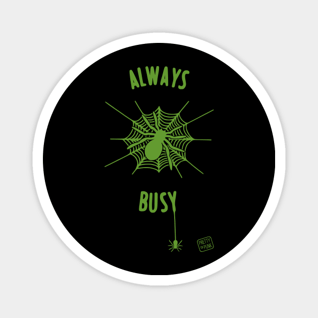 Always Busy Spider Web Magnet by prettyinpunk